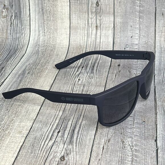 Harley Davidson HD0167V 90C Blue Matte Square Plastic Sunglasses Frame 59-16-140 - Picture 1 of 7